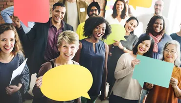 Group of professionals and friends that are part of a growing network