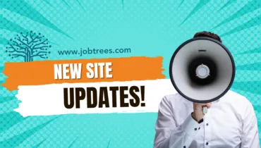 person holding megaphone making an announcement that there were jobtrees.com updates