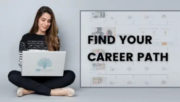 girl searching for career paths on her computer